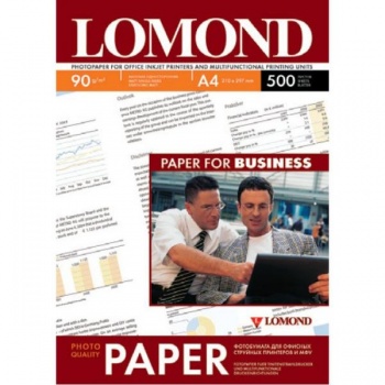 Фотобумага Lomond для струйной печати Односторонняя, Матовая A4, 500л./90г.