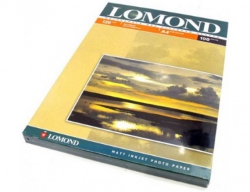 Фотобумага Lomond для струйной печати Односторонняя, Матовая A4, 100л./120г.