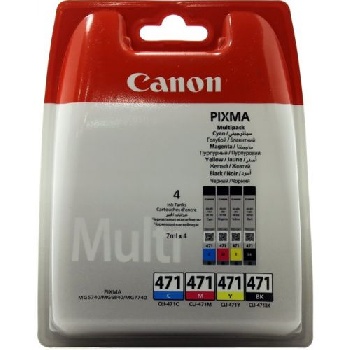 Картридж Canon 471 BK/C/M/Y для Pixma мультипак