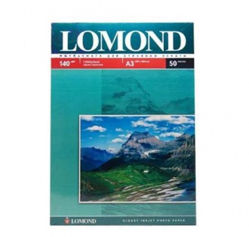 Фотобумага Lomond для струйной печати Односторонняя, Глянцевая A3, 50л./140г.